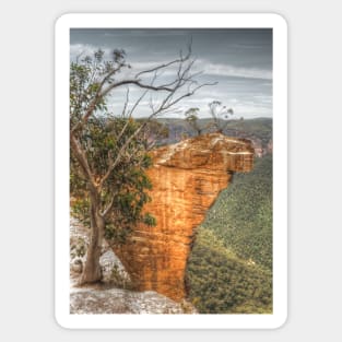 Hanging Rock with wooden frame Sticker